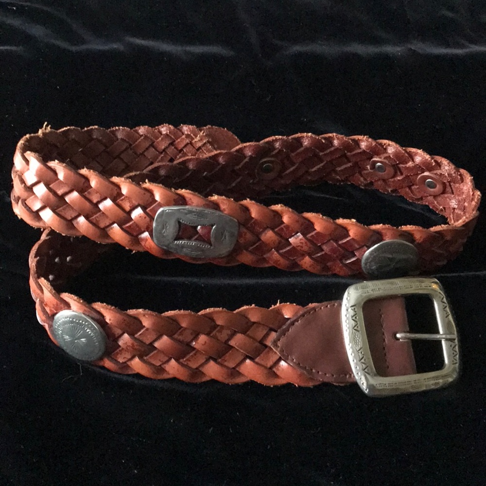 Italian Leather Medallion Belt - 37”